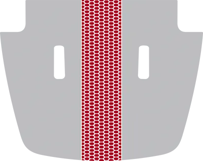 2018-2023 Wrangler JL JLU / Gladiator JT Main Hood Decal Blackout graphic design style 13 image.